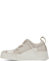 graue Leder niedrige Sneakers von Boris Bidjan Saberi