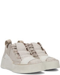 graue Leder niedrige Sneakers von Boris Bidjan Saberi