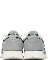 graue Leder niedrige Sneakers von Reebok Classics