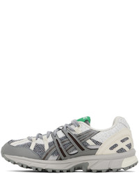 graue Leder niedrige Sneakers von Asics