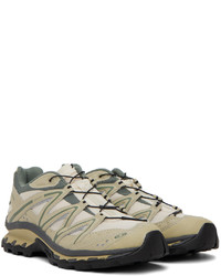 graue Leder niedrige Sneakers von Salomon