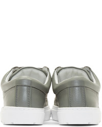 graue Leder niedrige Sneakers von Etq Amsterdam