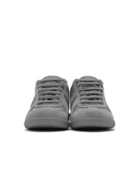 graue Leder niedrige Sneakers von Maison Margiela