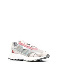 graue Leder niedrige Sneakers von adidas