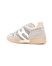 graue Leder niedrige Sneakers von Hogan