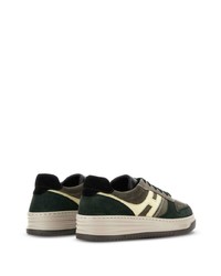 graue Leder niedrige Sneakers von Hogan