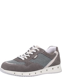 graue Leder niedrige Sneakers von IGI&CO