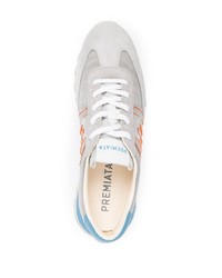 graue Leder niedrige Sneakers von Premiata