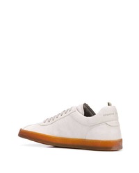 graue Leder niedrige Sneakers von Officine Creative