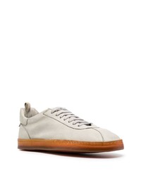 graue Leder niedrige Sneakers von Officine Creative