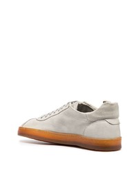 graue Leder niedrige Sneakers von Officine Creative