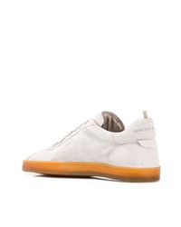 graue Leder niedrige Sneakers von Officine Creative