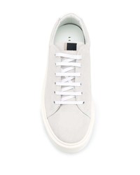 graue Leder niedrige Sneakers von Low Brand