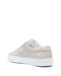 graue Leder niedrige Sneakers von Moorer