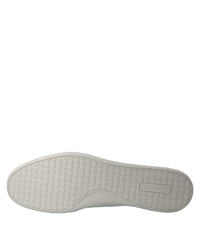 graue Leder niedrige Sneakers von Lacoste