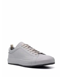 graue Leder niedrige Sneakers von Officine Creative