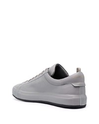 graue Leder niedrige Sneakers von Officine Creative