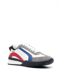 graue Leder niedrige Sneakers von DSQUARED2