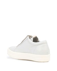 graue Leder niedrige Sneakers von Rick Owens