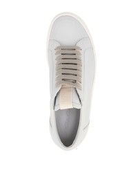 graue Leder niedrige Sneakers von Rick Owens