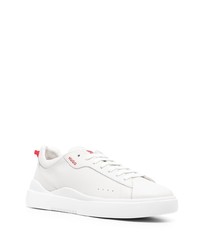 graue Leder niedrige Sneakers von BOSS