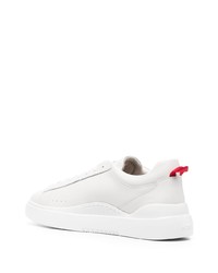 graue Leder niedrige Sneakers von BOSS