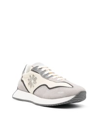 graue Leder niedrige Sneakers von Manuel Ritz