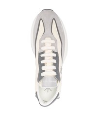 graue Leder niedrige Sneakers von Manuel Ritz