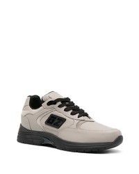 graue Leder niedrige Sneakers von Giuseppe Zanotti