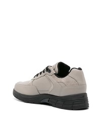 graue Leder niedrige Sneakers von Giuseppe Zanotti