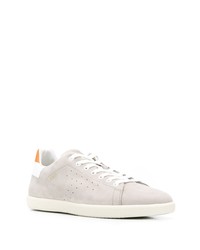 graue Leder niedrige Sneakers von Tod's