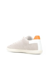 graue Leder niedrige Sneakers von Tod's