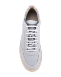 graue Leder niedrige Sneakers von Etq.