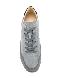 graue Leder niedrige Sneakers von Hogan