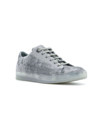 graue Leder niedrige Sneakers von Lanvin