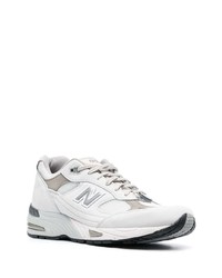 graue Leder niedrige Sneakers von New Balance