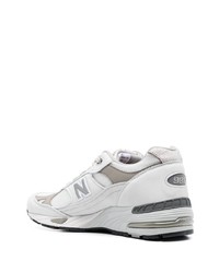 graue Leder niedrige Sneakers von New Balance