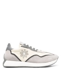 graue Leder niedrige Sneakers von Manuel Ritz