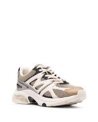 graue Leder niedrige Sneakers von Michael Kors Collection