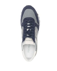 graue Leder niedrige Sneakers von Premiata