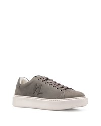 graue Leder niedrige Sneakers von Karl Lagerfeld