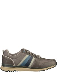 graue Leder niedrige Sneakers von Mustang