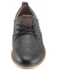 graue Leder niedrige Sneakers von Mustang Shoes