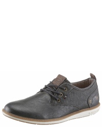 graue Leder niedrige Sneakers von Mustang Shoes