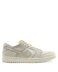 graue Leder niedrige Sneakers von Nike