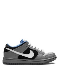 graue Leder niedrige Sneakers von Nike