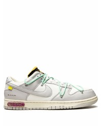 graue Leder niedrige Sneakers von Nike