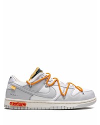 graue Leder niedrige Sneakers von Nike