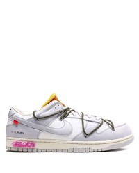 graue Leder niedrige Sneakers von Nike X Off-White