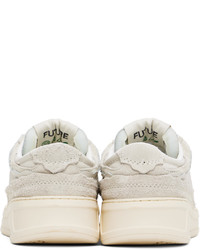 graue Leder niedrige Sneakers von MSGM